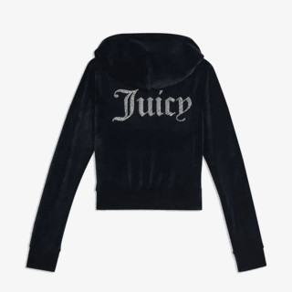 JUICY COUTURE Majica s kapuljačom na patent MADISON HOODIE 
