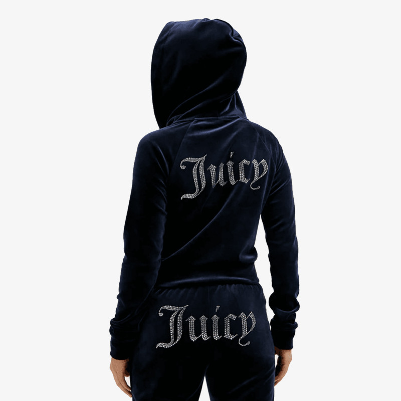 JUICY COUTURE Majica s kapuljačom na patent MADISON HOODIE 