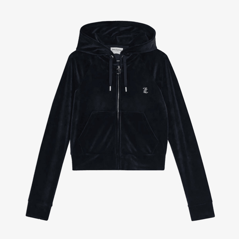 JUICY COUTURE Majica s kapuljačom na patent MADISON HOODIE 