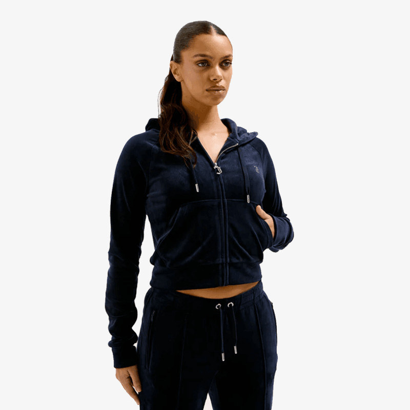 JUICY COUTURE Majica s kapuljačom na patent MADISON HOODIE 