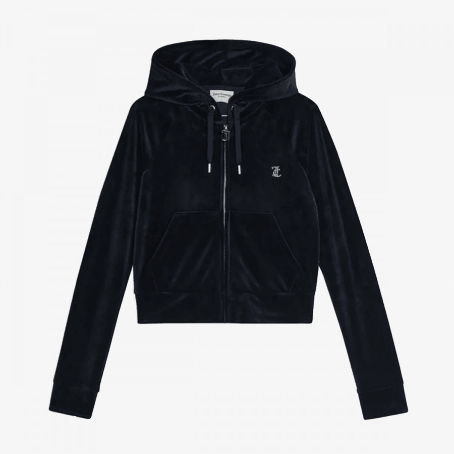 JUICY COUTURE Majica s kapuljačom na patent MADISON HOODIE 
