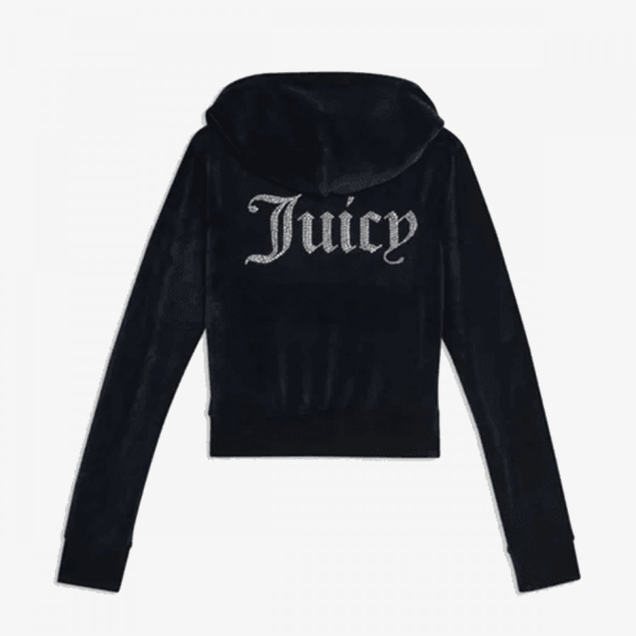 JUICY COUTURE Majica s kapuljačom na patent MADISON HOODIE 