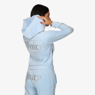 JUICY COUTURE Majica s kapuljačom na patent CLASSIC VELOUR 