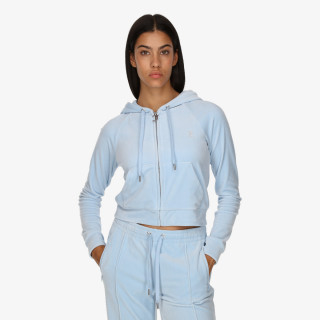 JUICY COUTURE Majica s kapuljačom na patent CLASSIC VELOUR 