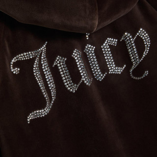 JUICY COUTURE Majica s kapuljačom na patent MADISON HOODIE 