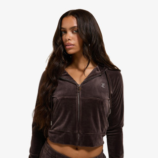 JUICY COUTURE Majica s kapuljačom na patent MADISON HOODIE 