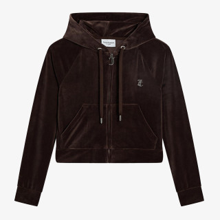 JUICY COUTURE Majica s kapuljačom na patent MADISON HOODIE 