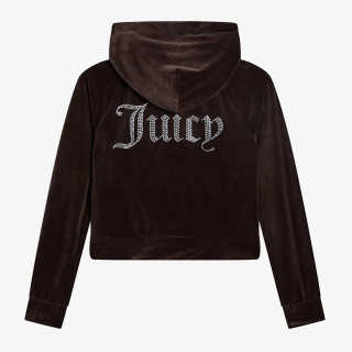 JUICY COUTURE Majica s kapuljačom na patent MADISON HOODIE 