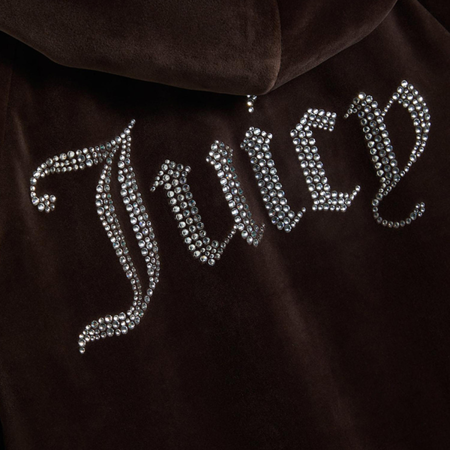 JUICY COUTURE Majica s kapuljačom na patent MADISON HOODIE 