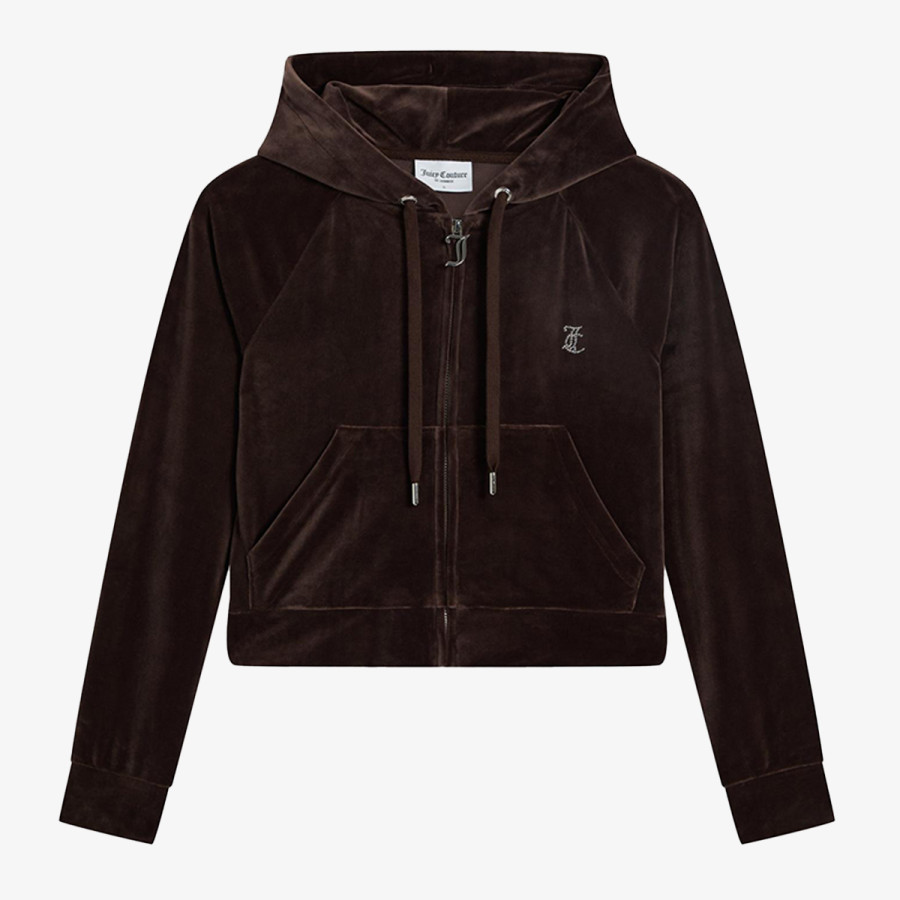 JUICY COUTURE Majica s kapuljačom na patent MADISON HOODIE 