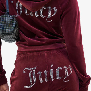 JUICY COUTURE Majica s kapuljačom na patent CLASSIC VELOUR 