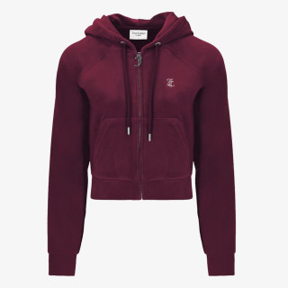 JUICY COUTURE Majica s kapuljačom na patent CLASSIC VELOUR 