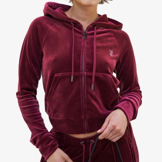 JUICY COUTURE Majica s kapuljačom na patent CLASSIC VELOUR 