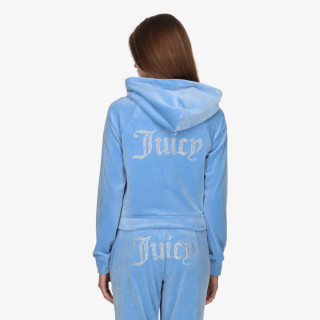 JUICY COUTURE Majica s kapuljačom na patent CLASSIC VELOUR 