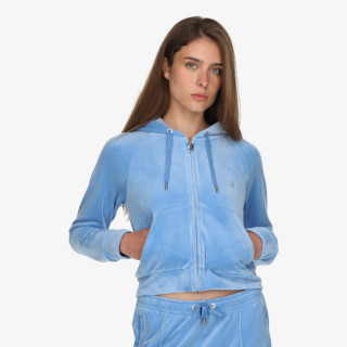 JUICY COUTURE Majica s kapuljačom na patent CLASSIC VELOUR 