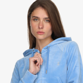 JUICY COUTURE Majica s kapuljačom na patent CLASSIC VELOUR 