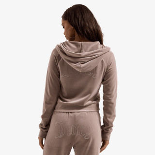 JUICY COUTURE Majica s kapuljačom na patent MADISON COL OUT 