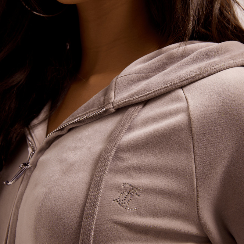 JUICY COUTURE Majica s kapuljačom na patent MADISON COL OUT 