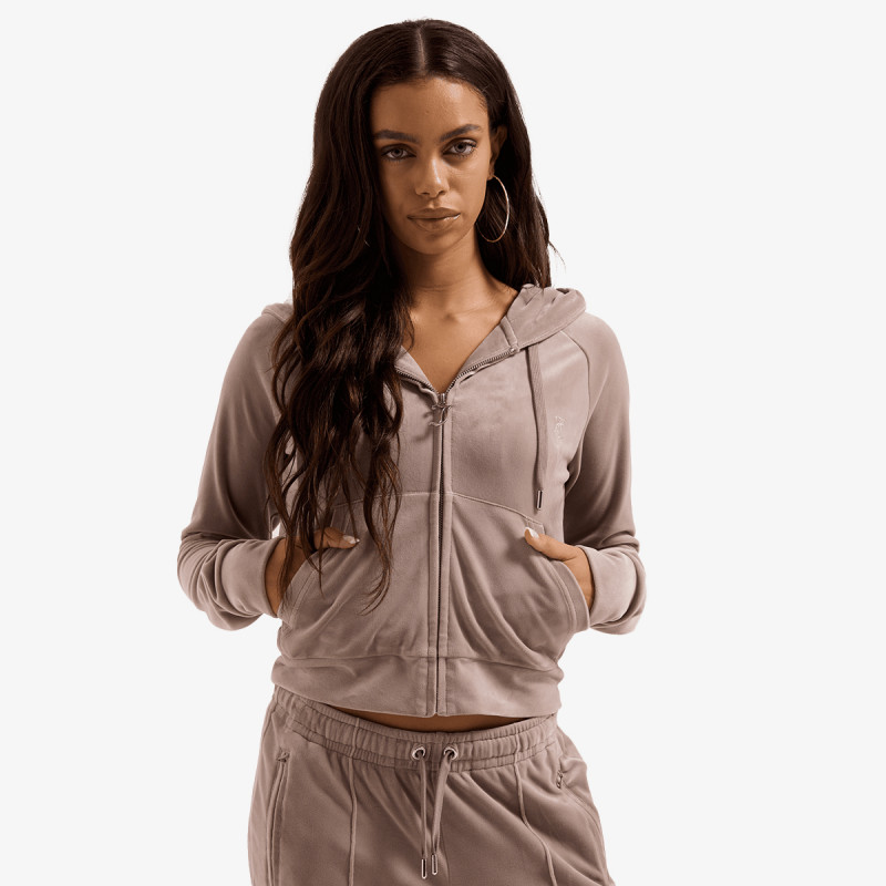 JUICY COUTURE Majica s kapuljačom na patent MADISON COL OUT 