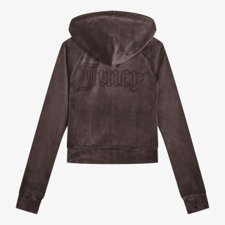 JUICY COUTURE Majica s kapuljačom na patent MADISON 