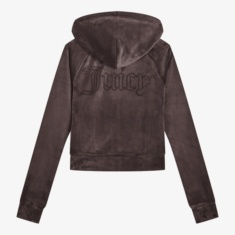 JUICY COUTURE Majica s kapuljačom na patent MADISON 