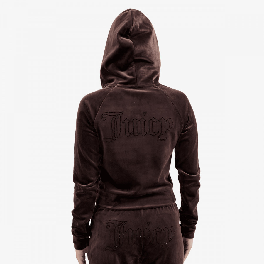 JUICY COUTURE Majica s kapuljačom na patent MADISON 