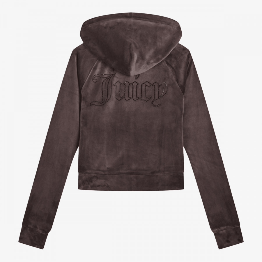 JUICY COUTURE Majica s kapuljačom na patent MADISON 