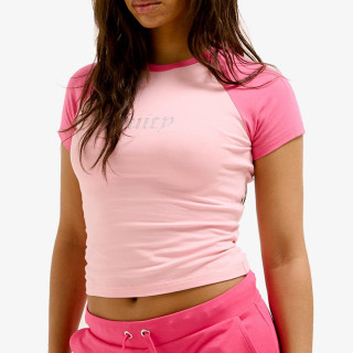 JUICY COUTURE Majica kratkih rukava CONTRAST RAGLAN 