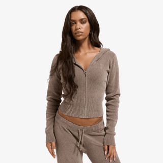 JUICY COUTURE Majica s kapuljačom na patent MAYA KNIT HOODI 