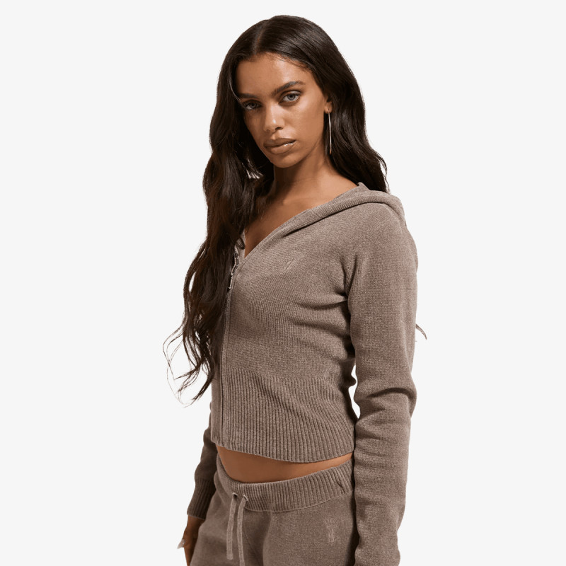 JUICY COUTURE Majica s kapuljačom na patent MAYA KNIT HOODI 