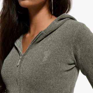 JUICY COUTURE Majica s kapuljačom na patent MAYA KNIT HOODI 
