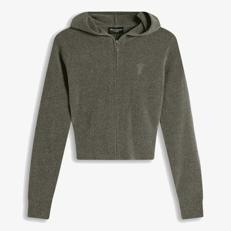 JUICY COUTURE Majica s kapuljačom na patent MAYA KNIT HOODI 