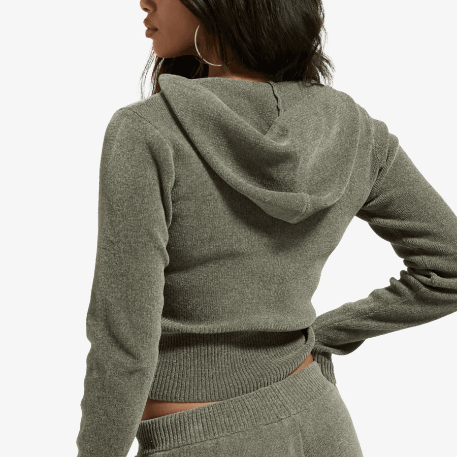 JUICY COUTURE Majica s kapuljačom na patent MAYA KNIT HOODI 