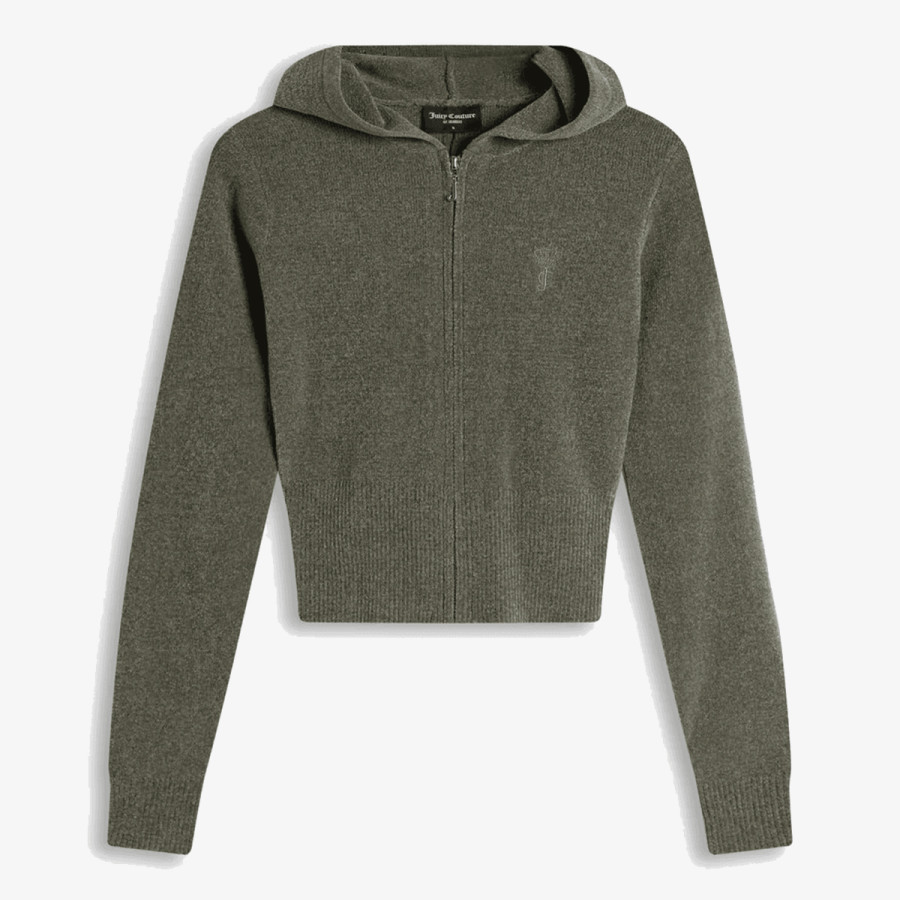 JUICY COUTURE Majica s kapuljačom na patent MAYA KNIT HOODI 