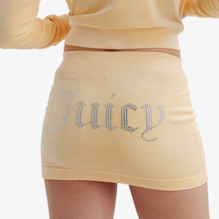 JUICY COUTURE Suknja VELOUR TUBE SKIRT W/ DIAMANTE 