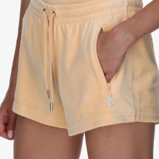 JUICY COUTURE Kratke hlače VELOUR TRACK SHORTS WITH DIAMANTE BRANDI 