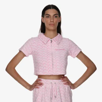 JUICY COUTURE Majica kratkih rukava TOWELLING SHIRT WITH MONOGRAM PRINT 
