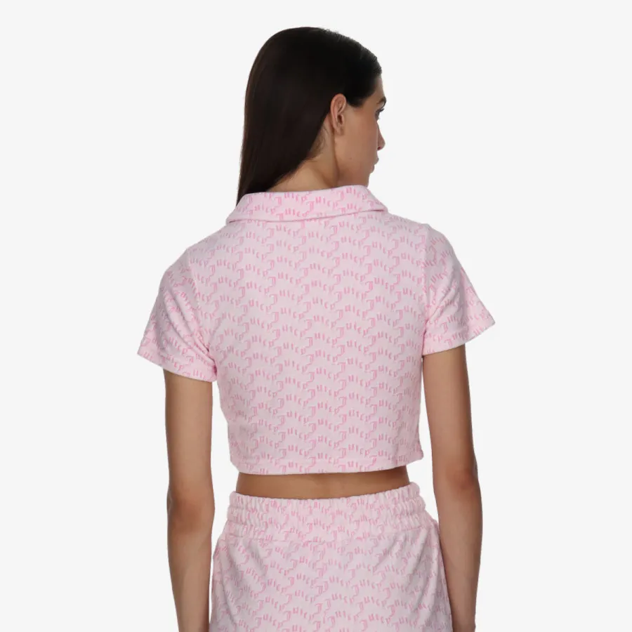 JUICY COUTURE Majica kratkih rukava TOWELLING SHIRT WITH MONOGRAM PRINT 