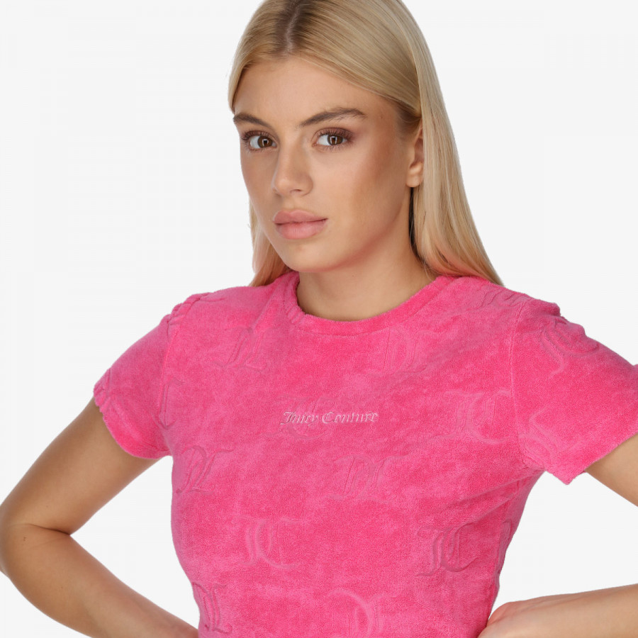 JUICY COUTURE Top SOPHIE TOWELLING CROP TOP 