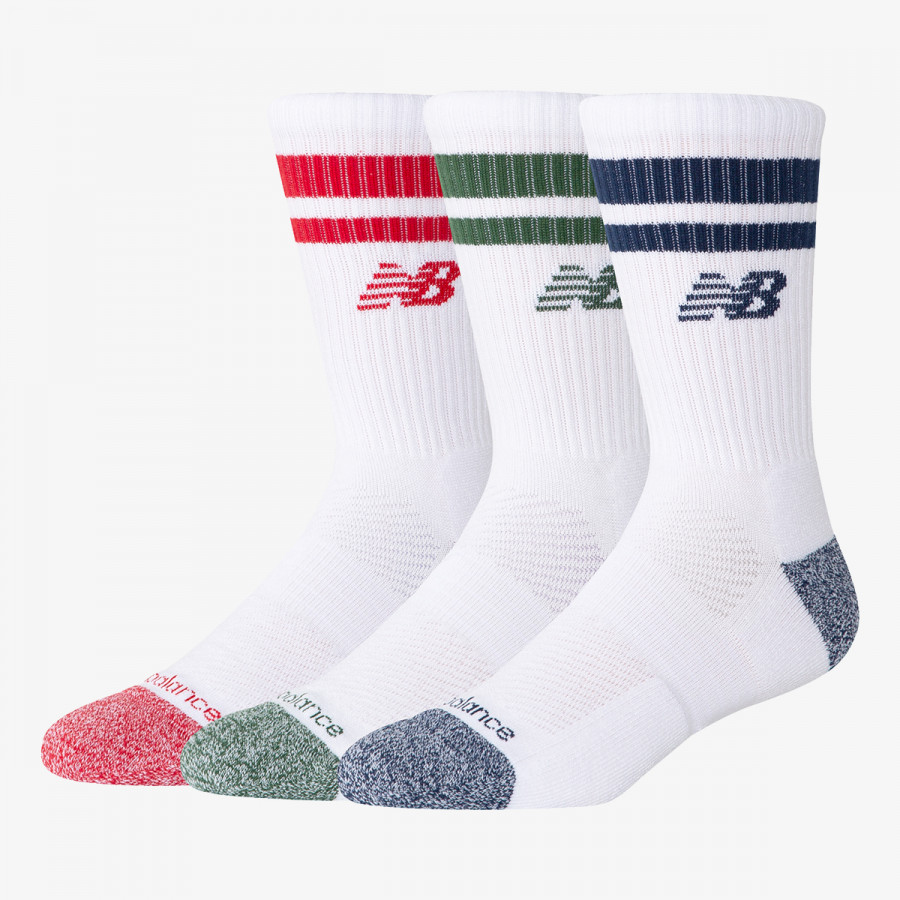 NEW BALANCE Čarape Active Lifestyle Striped Crew Socks 3 Pa 