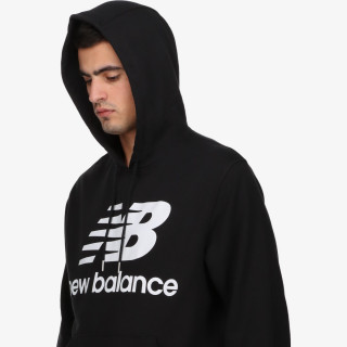 NEW BALANCE Majica s kapuljačom na patent ESSENTIALS STACKED LOGO PO HOODIE 