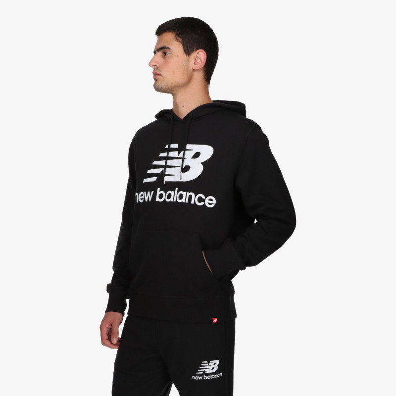 NEW BALANCE Majica s kapuljačom na patent ESSENTIALS STACKED LOGO PO HOODIE 