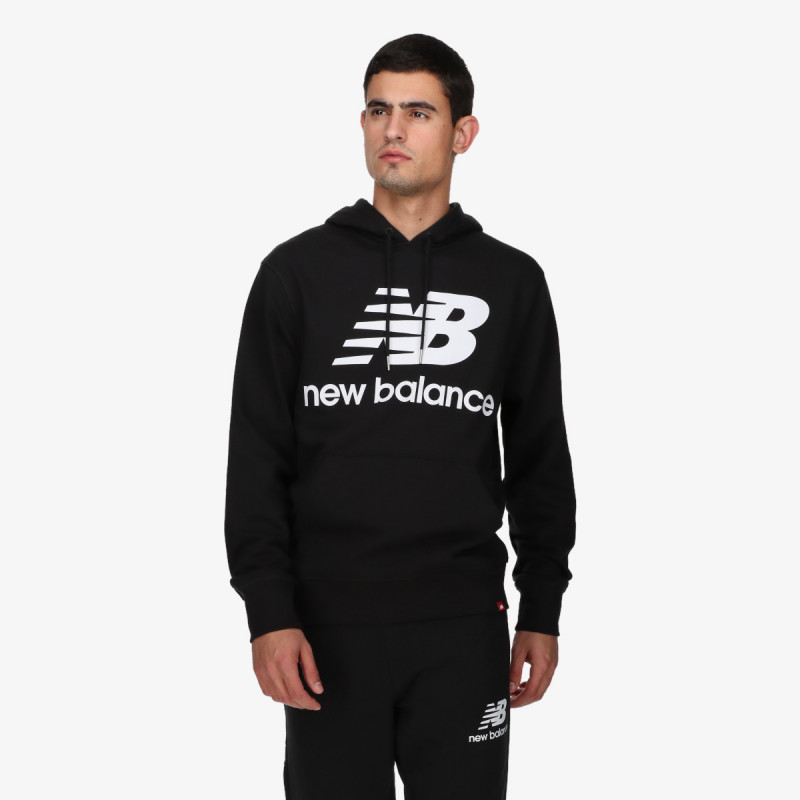 NEW BALANCE Majica s kapuljačom na patent ESSENTIALS STACKED LOGO PO HOODIE 