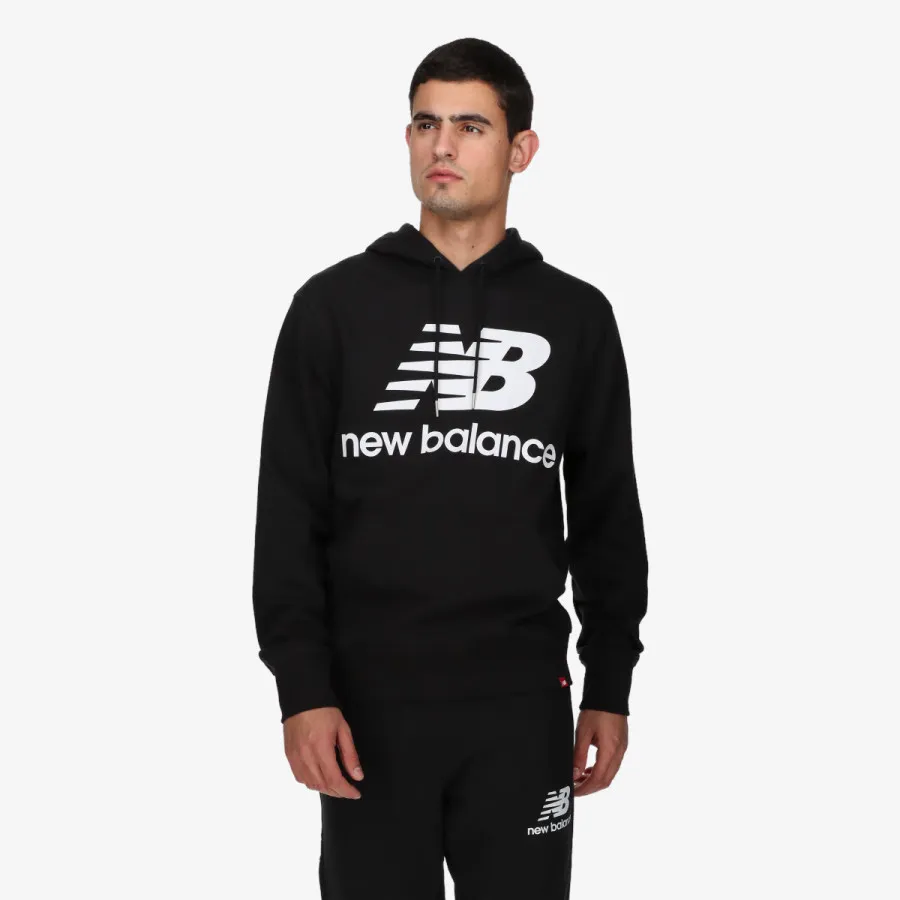 NEW BALANCE Majica s kapuljačom na patent ESSENTIALS STACKED LOGO PO HOODIE 