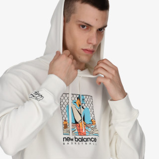 NEW BALANCE Majica s kapuljačom HOOPS 