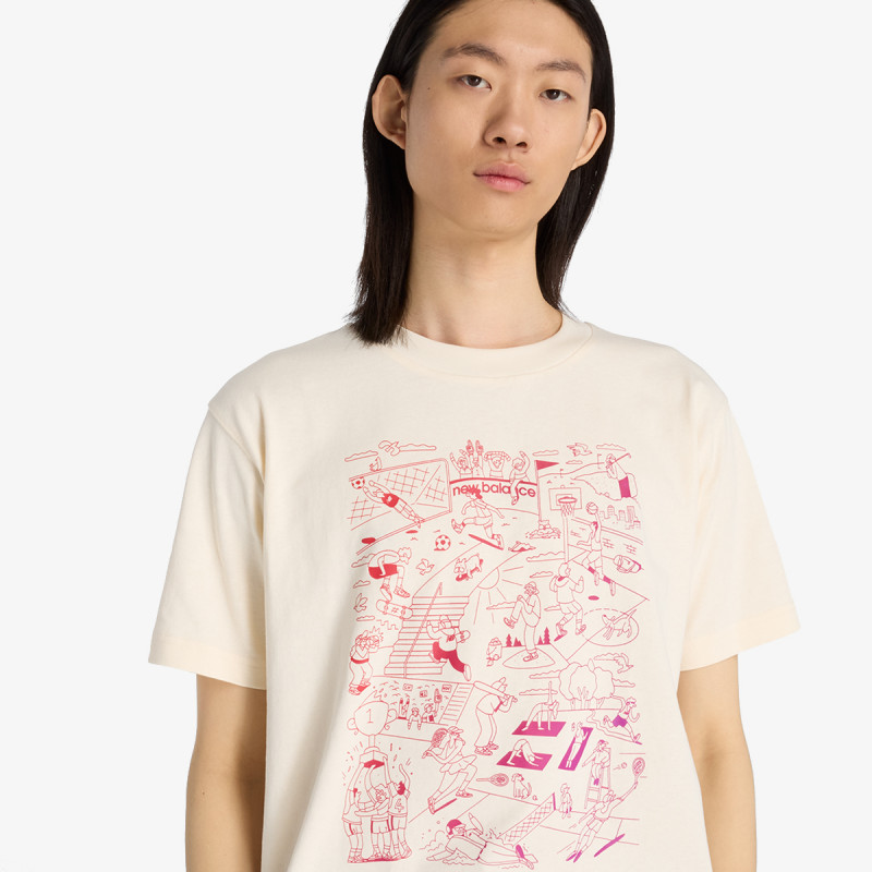 NEW BALANCE Majica kratkih rukava Athletics Sports Mural T-Shirt 
