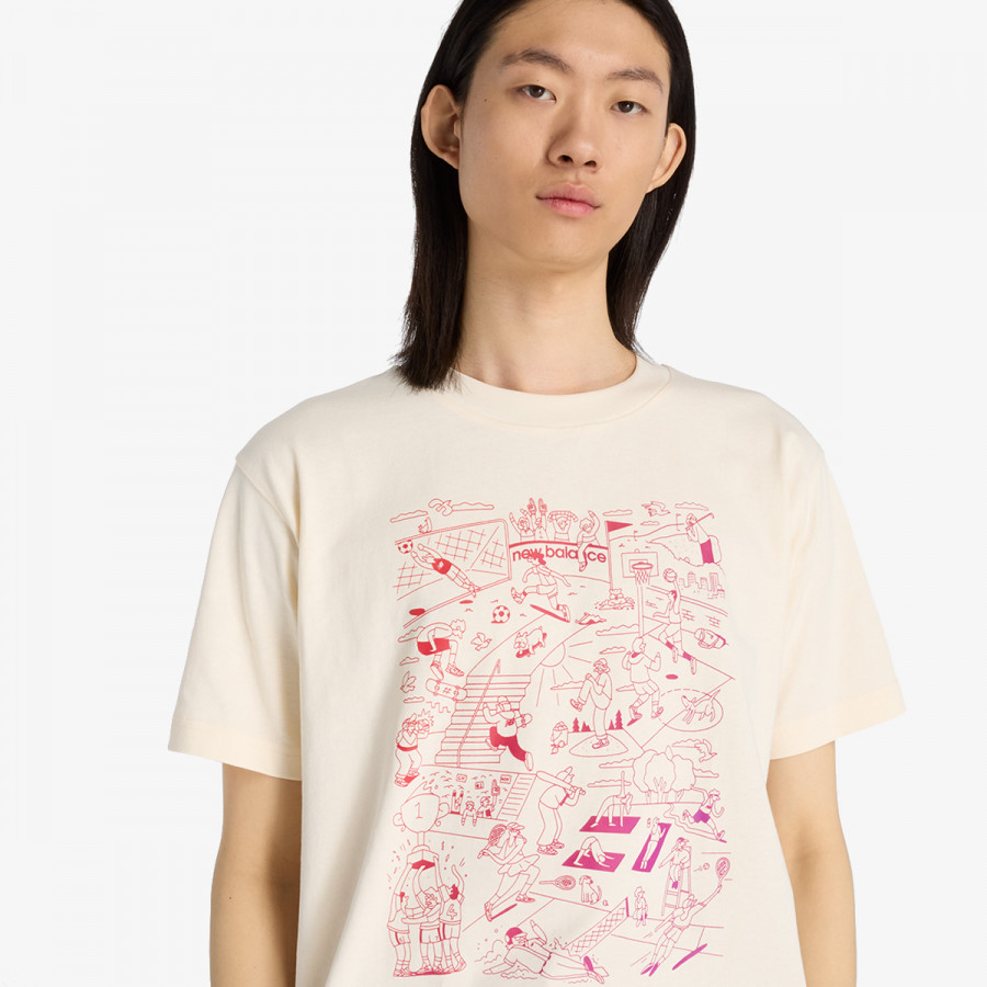 NEW BALANCE Majica kratkih rukava Athletics Sports Mural T-Shirt 