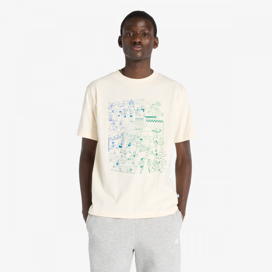 NEW BALANCE Majica kratkih rukava Athletics Run Mural T-Shirt 