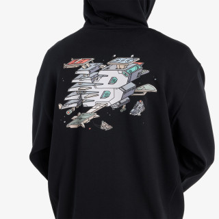 NEW BALANCE Majica s kapuljačom Ghica Sport Station Hoodie - BLACK 