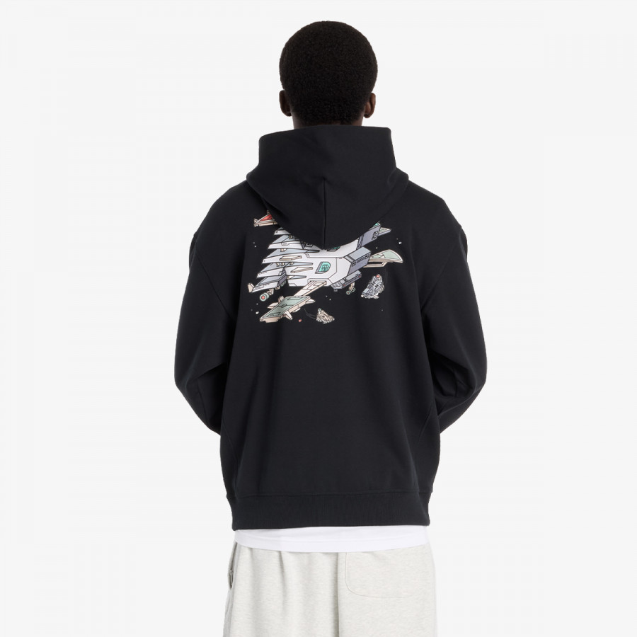 NEW BALANCE Majica s kapuljačom Ghica Sport Station Hoodie - BLACK 